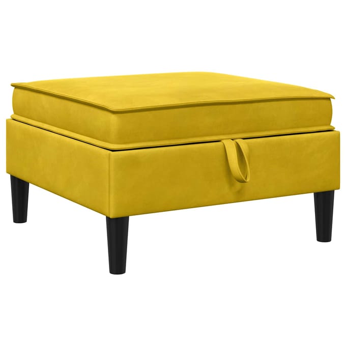 vidaXL - Sofa - Kruk - met - Opbergruimte - Geel - Fluweel