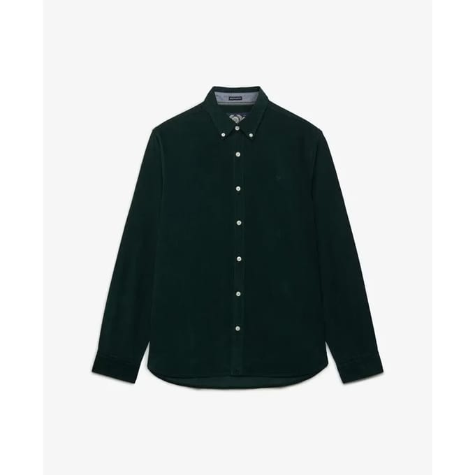 Superdry Overhemd Classic Needle Cord Shirt M4011044a A7h Eagle Green Mannen Maat - M