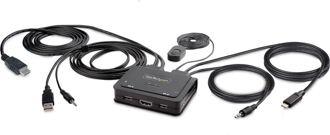 StarTech.com C2-H46-UAC-CBL-KVM KVM-switch Zwart