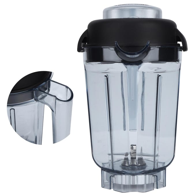 Transparante Voedselblender Container met Mesdeksel Vervangende Accessoires Geschikt voor Vitamix Container gray