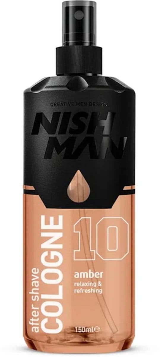 Nishman Amber Aftershave Cologne 150 ml - Verfrissende Barber Cologne - voor Mannen