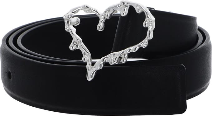 Desigual Leren Riem Accessories Leather Belt W85 Black Zwart