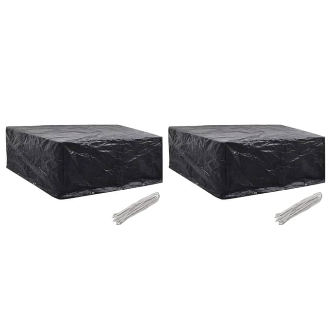 vidaXL - Tuinmeubelhoezen - 2 - st - 10 - ogen - 260x260x90 - cm