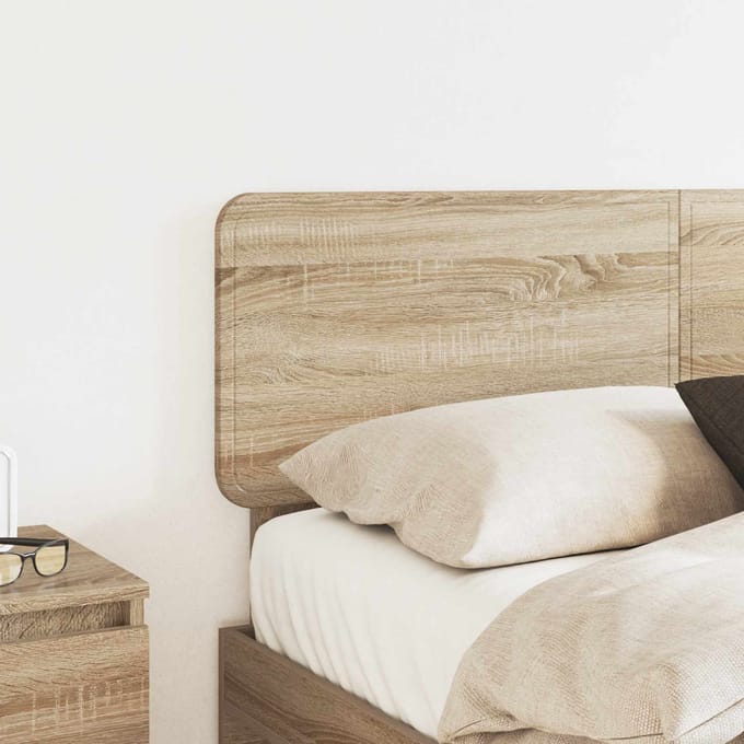 vidaXL - Hoofdbord - Sonoma - Eik - Bewerkt - hout