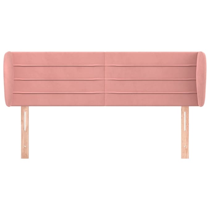 vidaXL - Hoofdbord - met - randen - 147x23x78/88 - cm - fluweel - roze