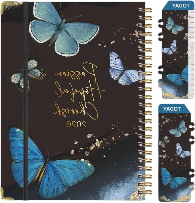 Kalender 2026 Planner - Agenda Weekplanner - Dagelijkse Planning - Sterrenhemelpatroon - A5 - Blauw