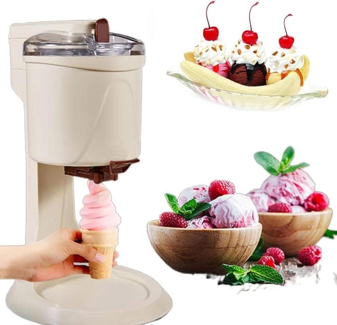 IJsmaker Dessertmaker - Softijs Yoghurt - Lekkernijen Thuis - Ingebouwde Compressor - 1000 ml Tank - Zwart