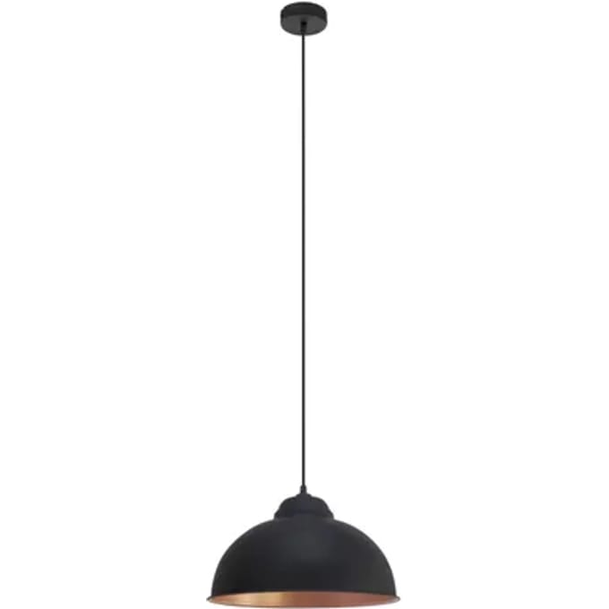 EGLO Truro 2 Hanglamp - Ø 37 cm - Zwart/Koper