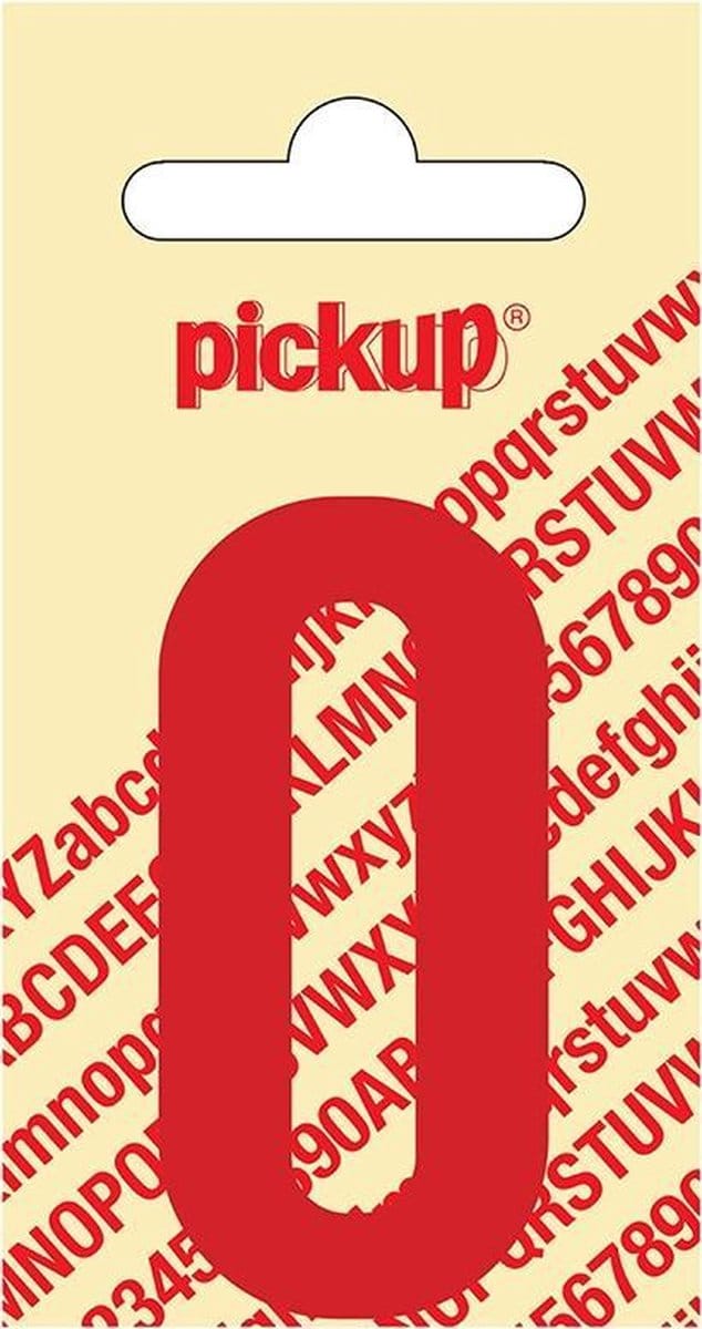 Pickup plakletter Nobel 60 mm rood O - 31022060O