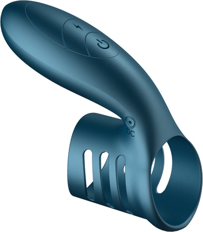 BO-63-00026 – Power Escorts Vibrerende Silicone Cockring – Blauw