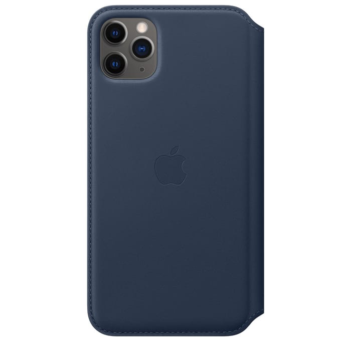 Leather Folio Bookcase voor de Apple iPhone 11 Pro Max - Deep Sea Blue