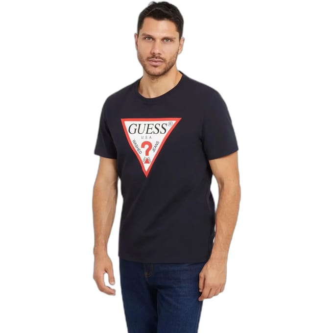 T-shirt met ronde hals Guess Logo Original