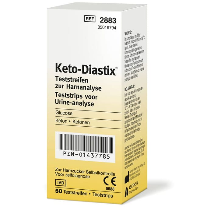 Keto-Diastix Reagent Strips for Urinalysis 50 Teststrips