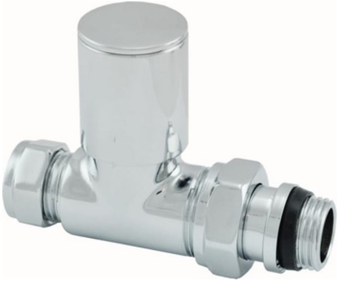 Sanifun luxe radiatorventiel 1/2 inch met knel aansluiting 15 mm recht