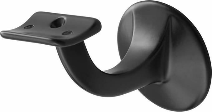 Hermeta Blackline leuninghouder 65 hol m8 - zwart - 3501-70E