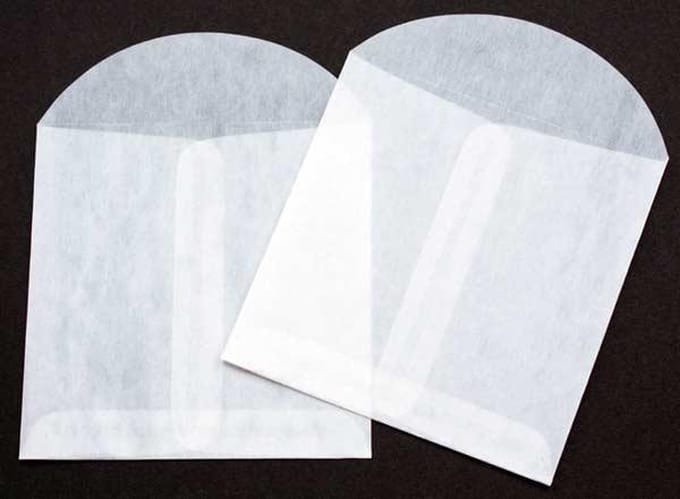 Pergamijn Envelopjes 9x9cm (100 stuks) | pergamijn zakjes | glassine zakjes