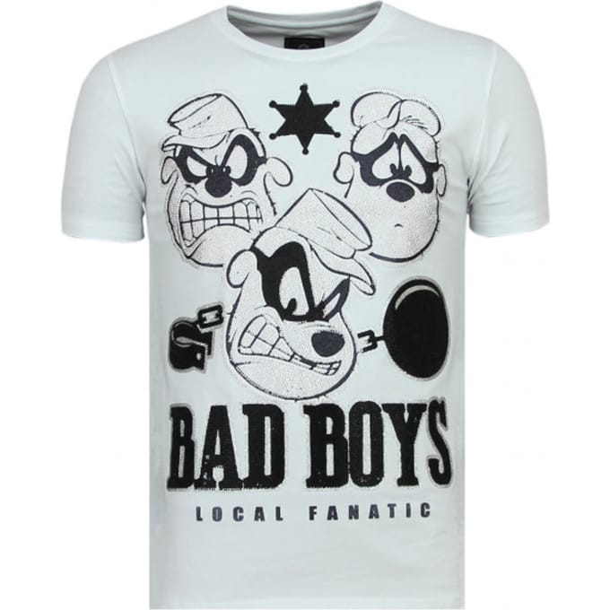 Beagle Boys - Coole T shirt Mannen - 6319W - Wit