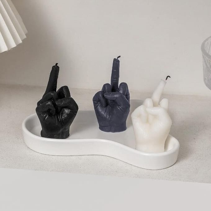 Geurkaars - Middelvinger - Zwart - Decoratief - Grappig Cadeau zwart