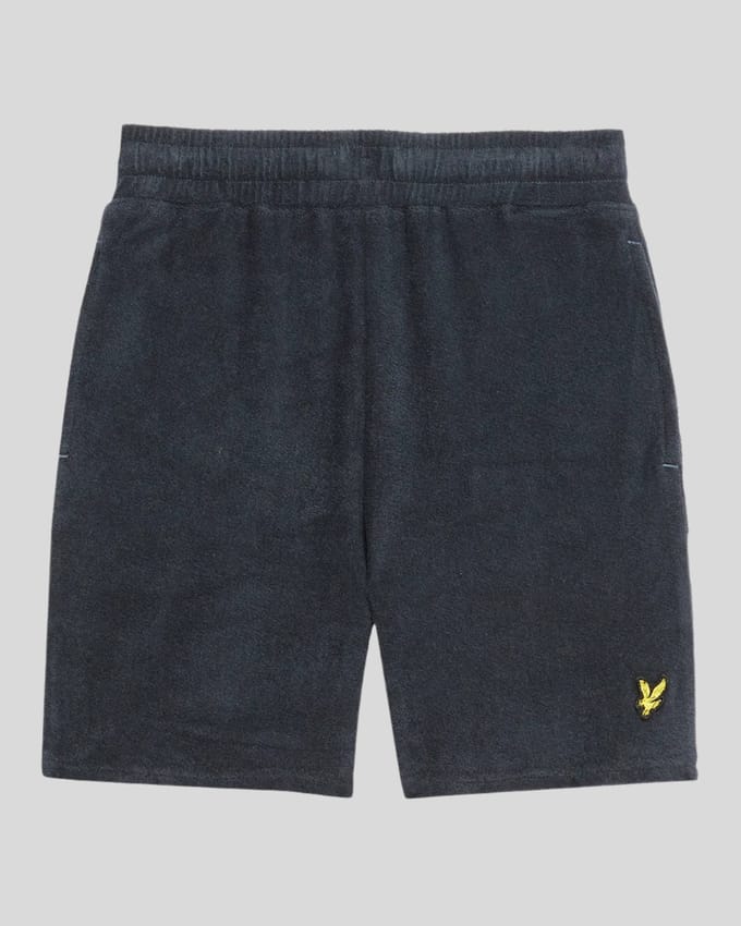 Lyle & Scott Towelling Short Broeken Jongens - Zwart - Maat 152/158