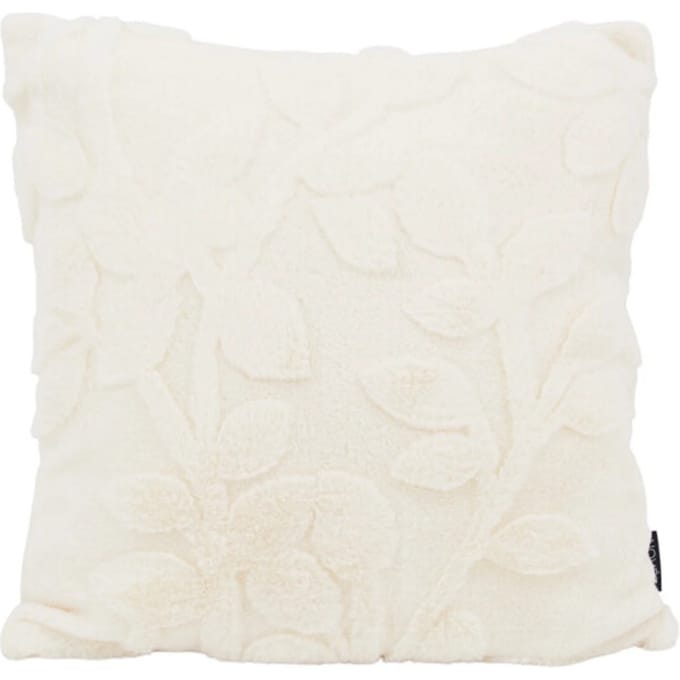 NOVÉE Furry plant crème | 45 x 45 cm | kussenhoes | polyester