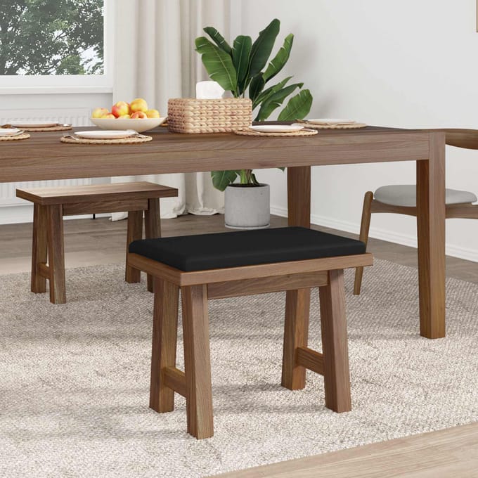vidaXL - Bankkussen - Microvezel - Zwart - Diepte - 35 - cm