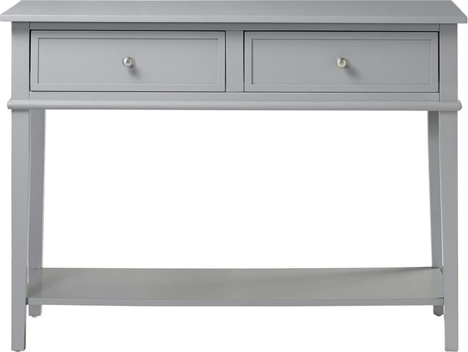 Franklin-Consoletafel - 2-laden - Grijs MDF