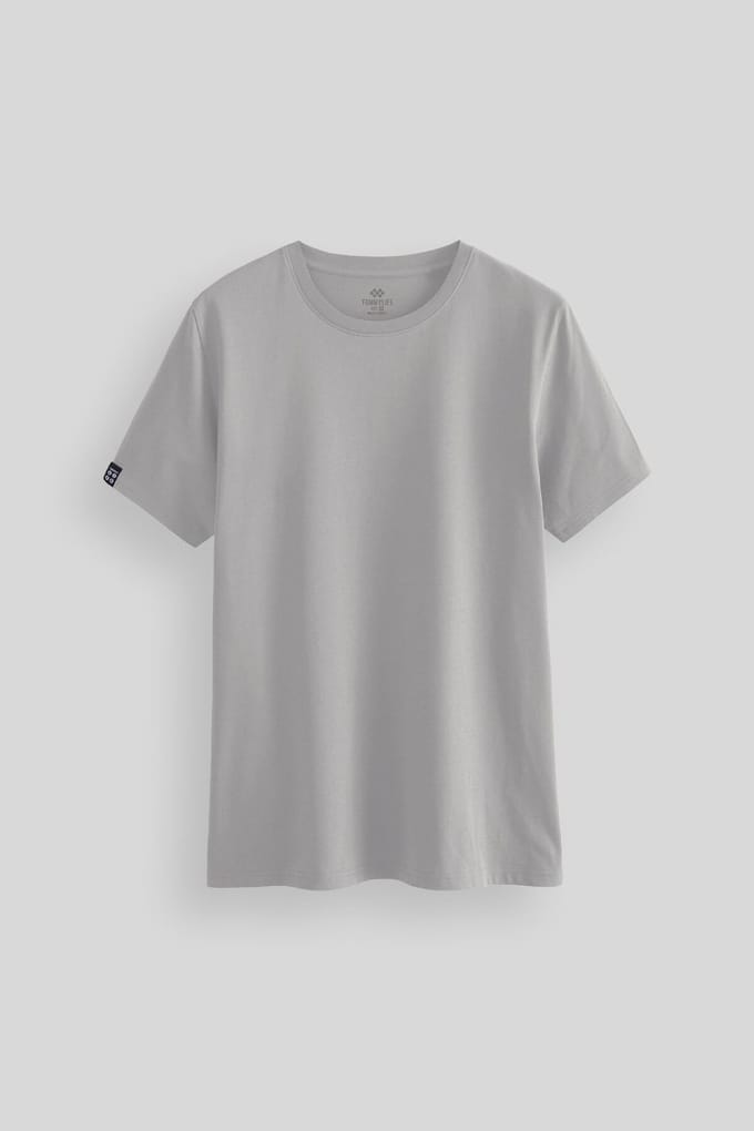 Heren Katoen Elastaan Rundhals T-shirt
