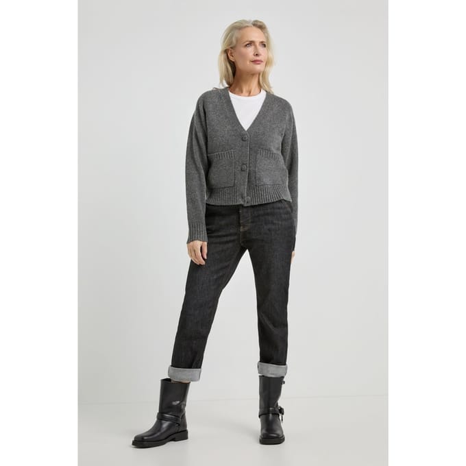 Josephine & Co Aletta Cardigan Anthracite Maat: XL | Cardigans Outlet | Dames | Grijs