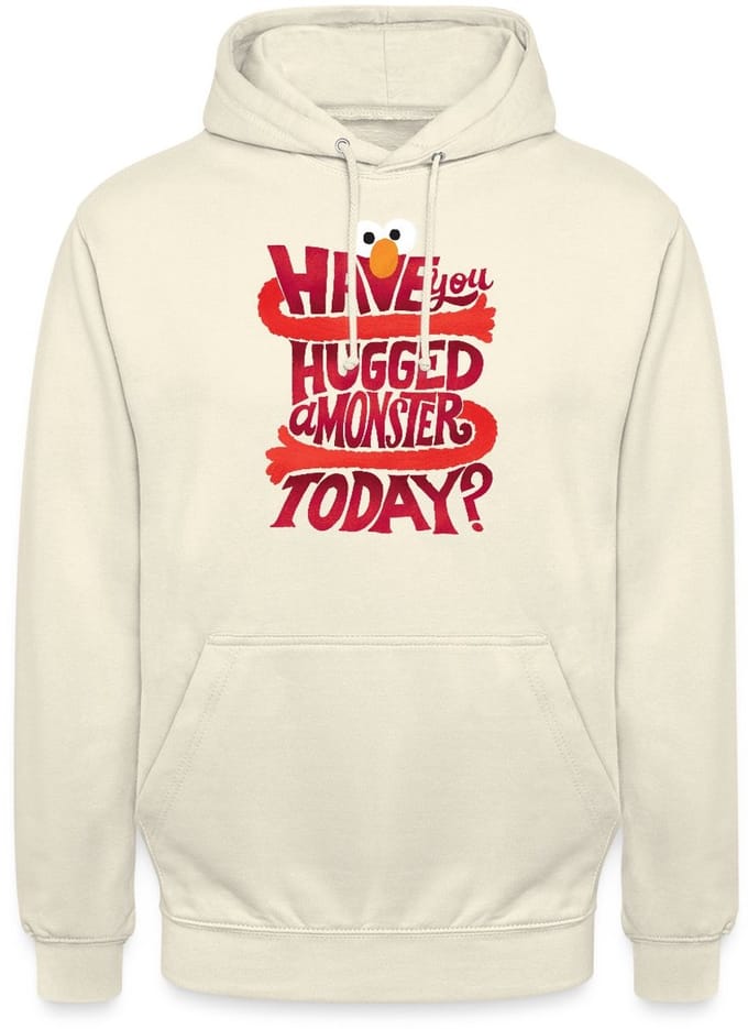 Sesamstraat Elmo Citaat Hugged A Monster Hoodie Unisex