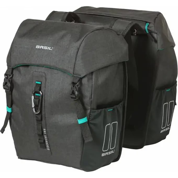 Basil Discovery Dubbele fietstas - Zwart - 18 Liter