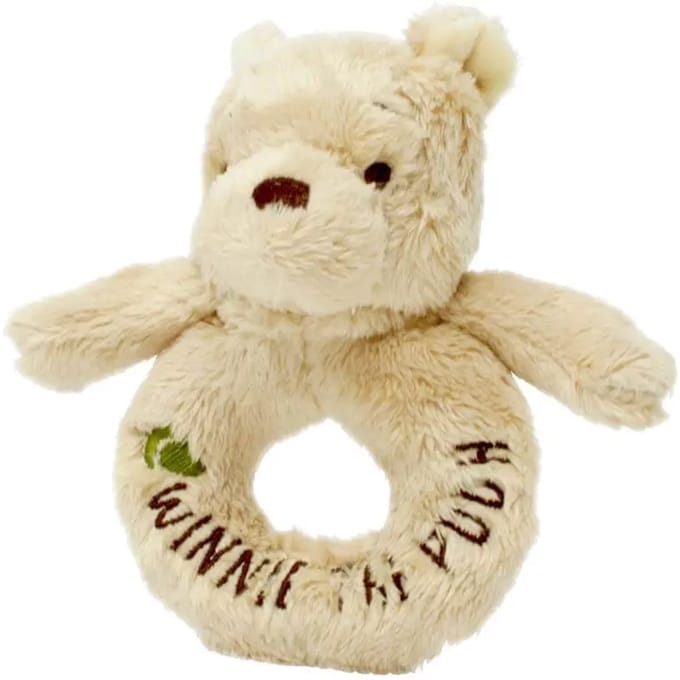 Disney Pluche Rammelaar Classic Winnie the Pooh 14 cm