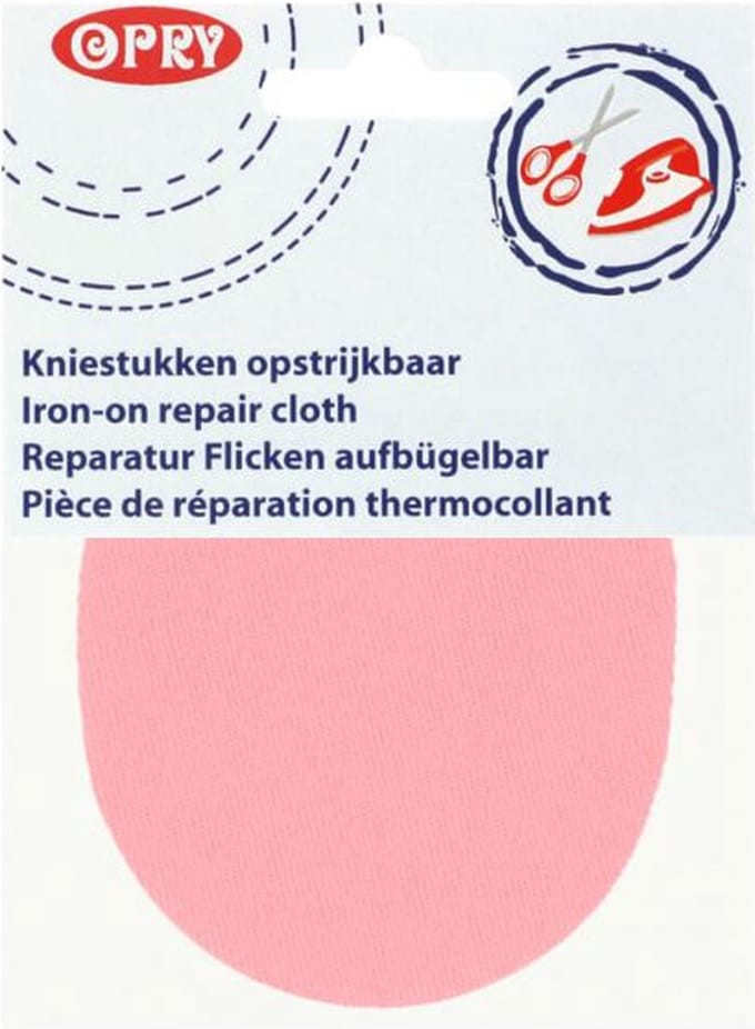 Opry Kniestukken opstrijbaar roze kleur 7212