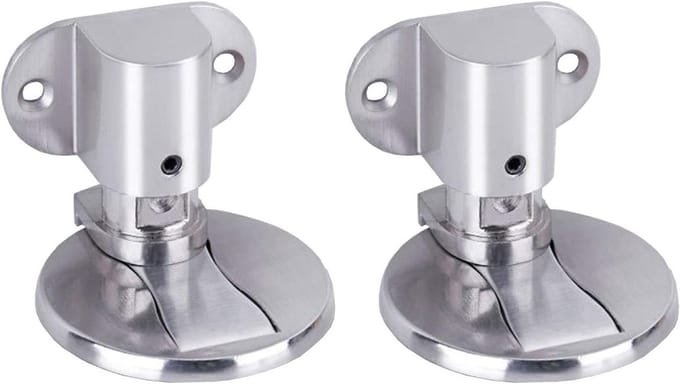 Magnetische Deurstop - Deurhouder - Deur Open Houden - In Hoogte Verstelbaar - 2 Stuks - Zilver