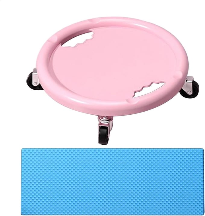 Ab Roller Wheel - Buikspierroller Core Trainer - Core Training - 360 Graden Rotatie - 28x28x8 cm - Roze