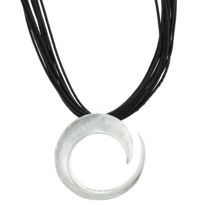 Behave Ketting met mat-zilverkleurige hanger