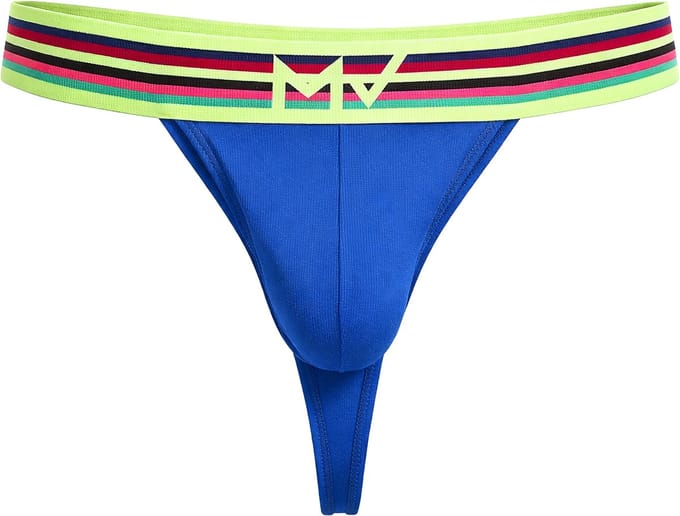 MODUS VIVENDI Peace Thong Blue - MAAT S - Heren Ondergoed - String voor Man - Mannen Thong
