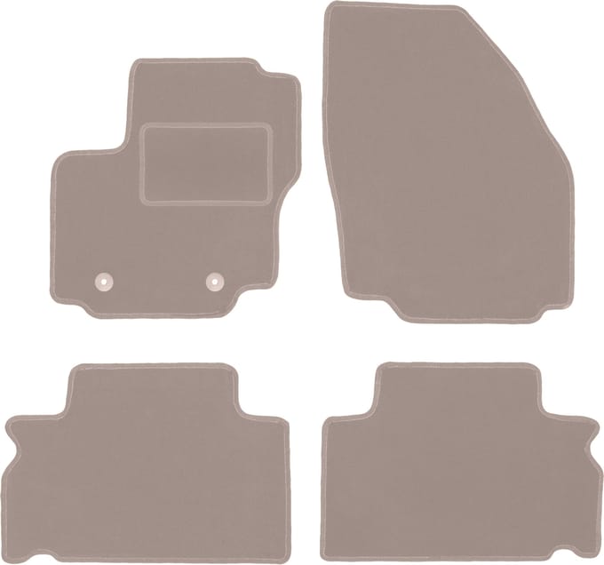 Beige velours matten voor: Ford Galaxy MK2 minivan (2006-2011)