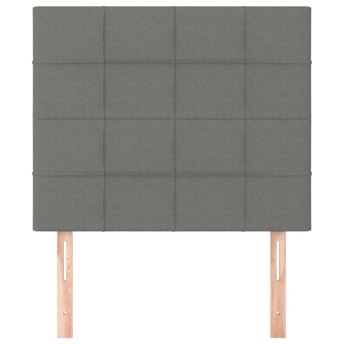 vidaXL - Hoofdbord - donkergrijs - 80x5x118/128 - cm - Stof