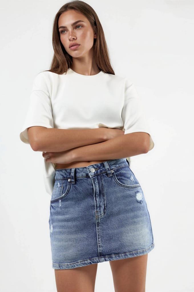Denim Skort