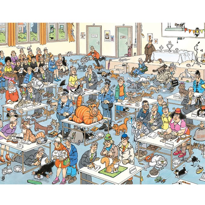 Jumbo Jan van Haasteren De Kattenshow 2000 stukjes Volwassenen puzzels
