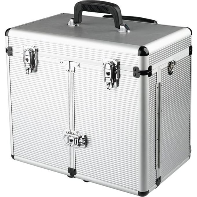 Sibel Maxi aluminium koffer met trolley Zilver 43x27x34cm
