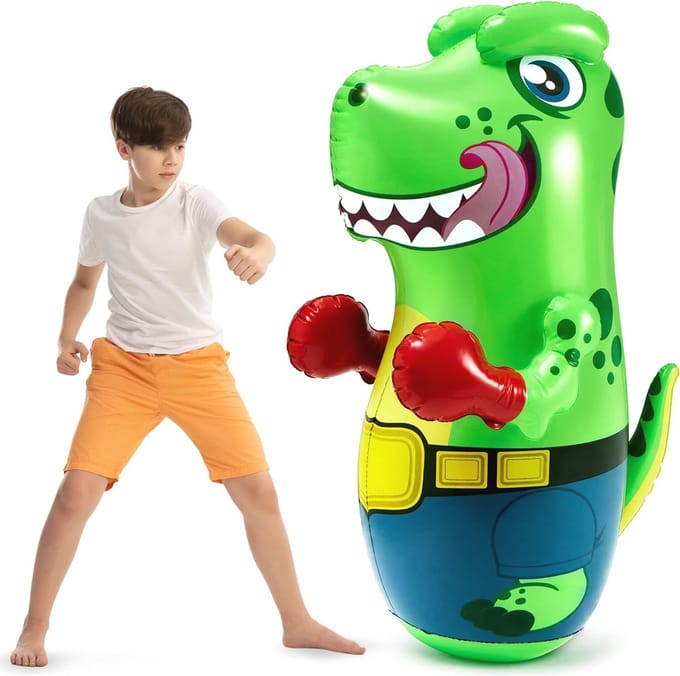T-Rex Opblaasbare Bokszak - Dinosaurus Speelgoed voor Fitness en Training