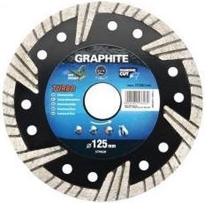 GRAPHITE - Turbo - Diamantschijf - 125x22,2x6,0x2,6mm