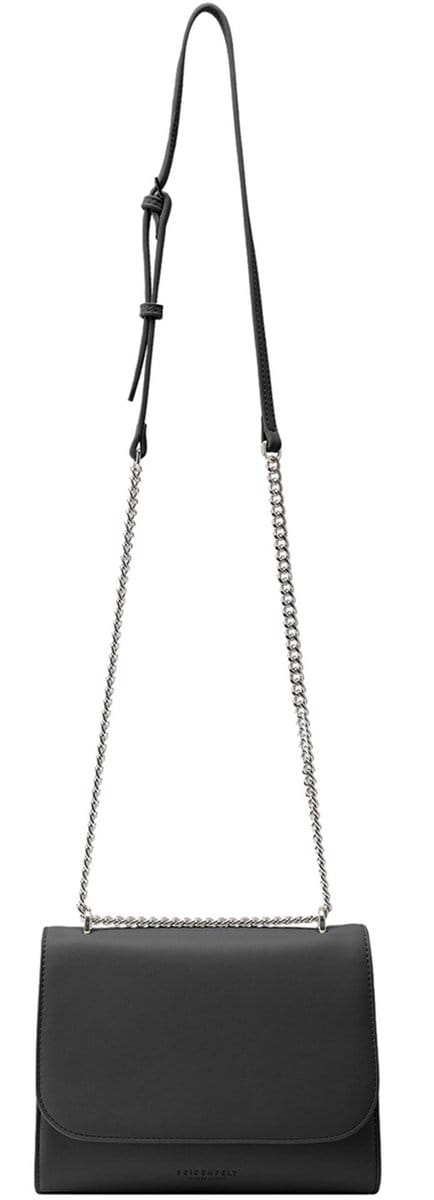 SEIDENFELT MANUFAKTUR Schoudertas Naantali Crossbag Black Zwart