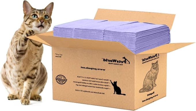 Kattenbak Vullingen - Kattenbak Pads - Hygiënisch Houden - Ongeparfumeerd - 50 stuks - Wit