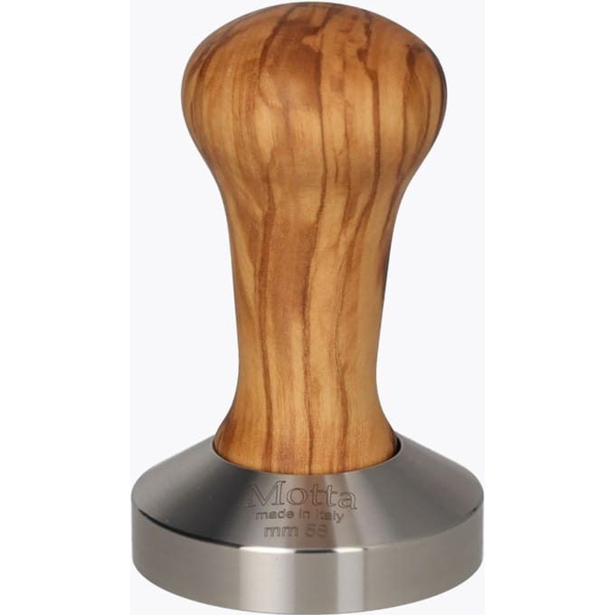 Motta Tamper Olijfboomhout met RVS voet - 58mm