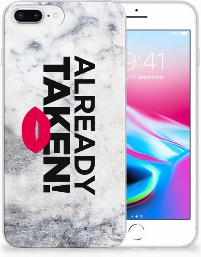 Apple iPhone 7 Plus | 8 Plus Siliconen hoesje met naam Already Taken White