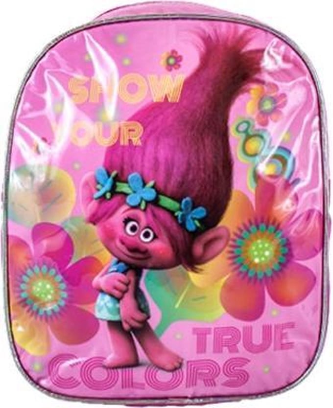 De TROLLS Rugtas Rugzak School Tas Trollen Roze 2-5 jaar