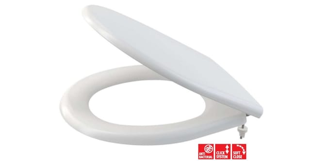 Alcadrain Toiletzittingen - Toiletzitting, duroplast, Antibacterial, SoftClose, wit A604