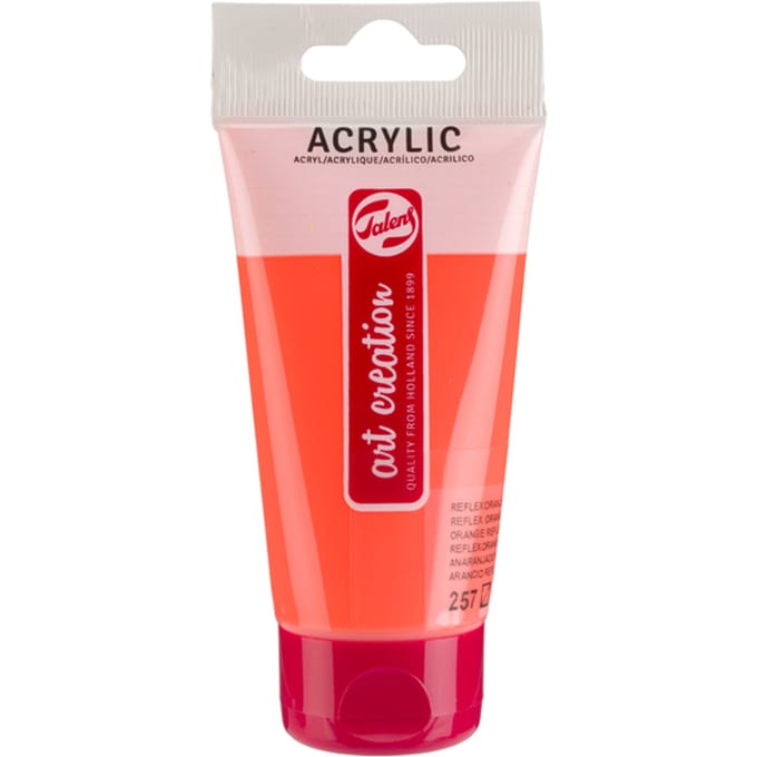 Tube de peinture acrylique Art Creation Talens 75ml orange reflex orange